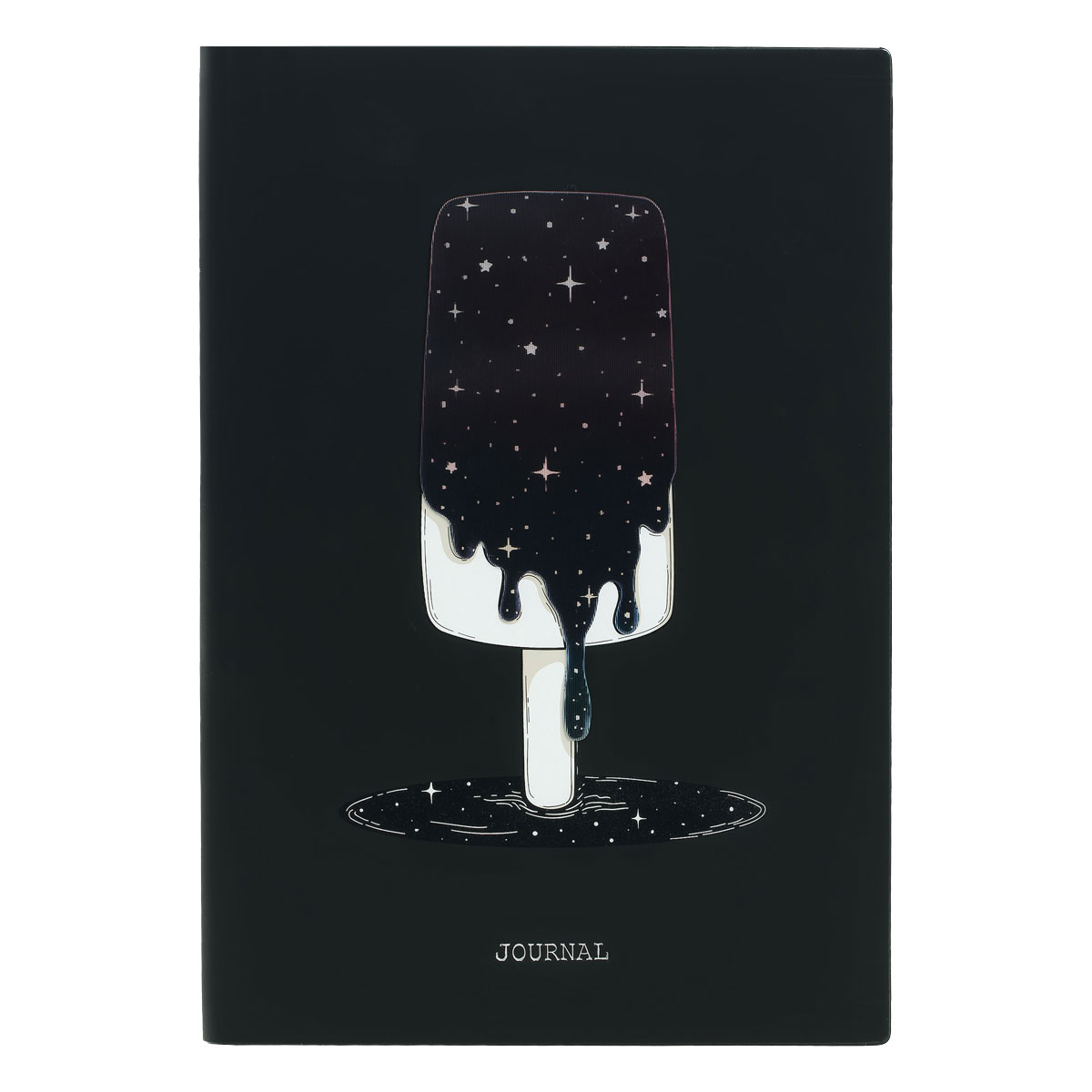 Ежедневник недатированный A5, 136л., кожзам, MESHU «Magic. Ice cream», тон. блок, аппликация с анимированным изображением, закладка-ляссе