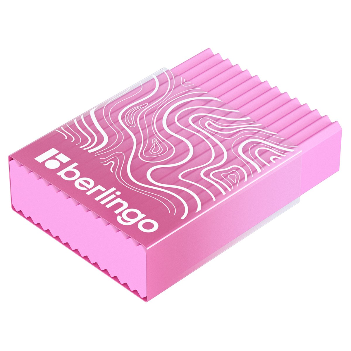 Ластик Berlingo «Gradient» прямоугольный, пластиковый кейс, Eco-Pvc, 45×32×11мм