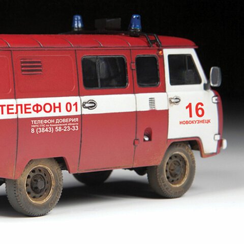Модель для склеивания АВТО Пожарная служба УАЗ «3909», масштаб 1:43, ЗВЕЗДА, 43001