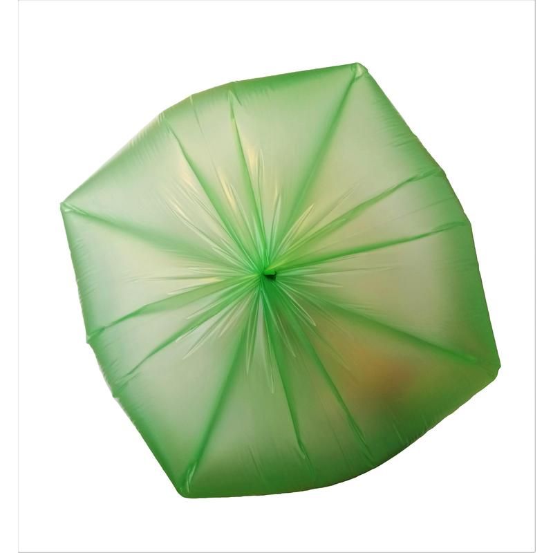 Мешки для мусора на 60 л Luscan Bio зеленые (ПНД, 12 мкм, 30 штук в рулоне, 58×68 см)