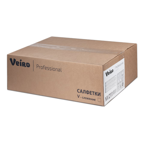 Салфетки VEIRO Professional, Comfort, комплект 15 шт. х 220 шт., 2-слойные, белые, 21х16,2, V, NV211