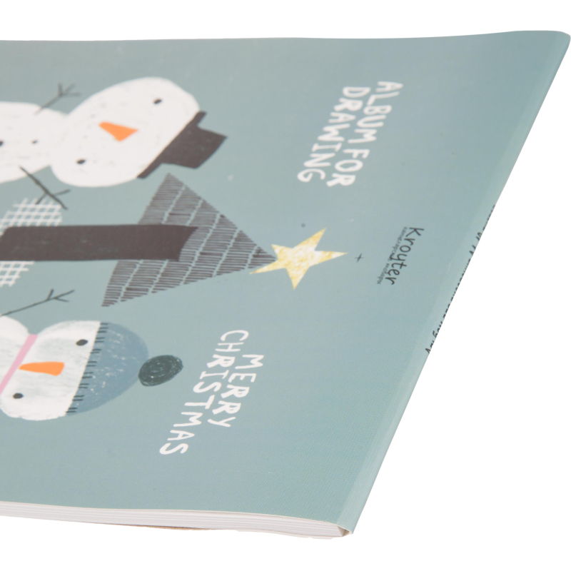 Альбом для рисования Kroyter А4 40л склейка, Christmas,65994