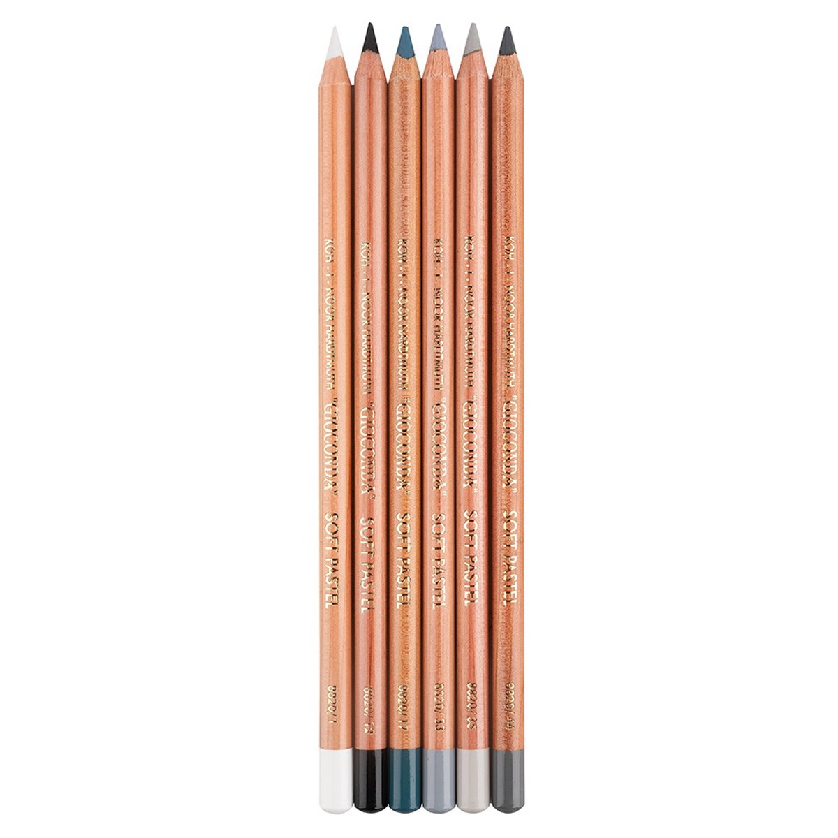 Пастельные карандаши Koh-I-Noor «Gioconda Soft 8826 Grey Line », 6цв., картон. упак., европодвес