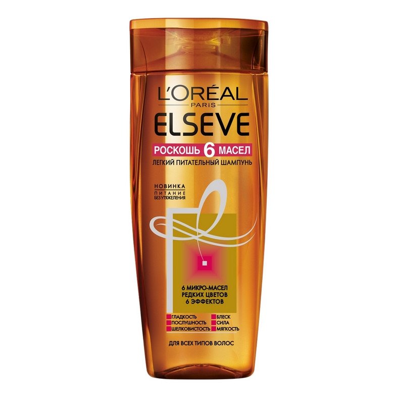 превью Шампунь L'Oreal Paris Elseve Роскошь Питания 6 масел питательный 400 мл