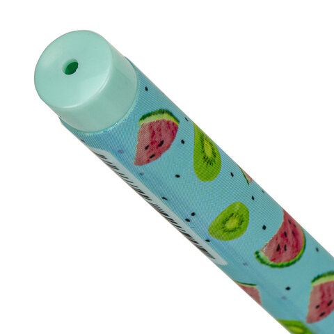 Ручка шариковая BRAUBERG SOFT TOUCH STICK «JUICY FRUIT», СИНЯЯ, мягкое покрытие, узел 0.7 мм