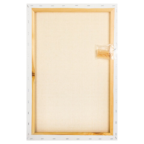 Холст на подрамнике BRAUBERG ART CLASSIC, 40×60 см, 420 г/м2, 45% хлопок 55% лен, среднее зерно