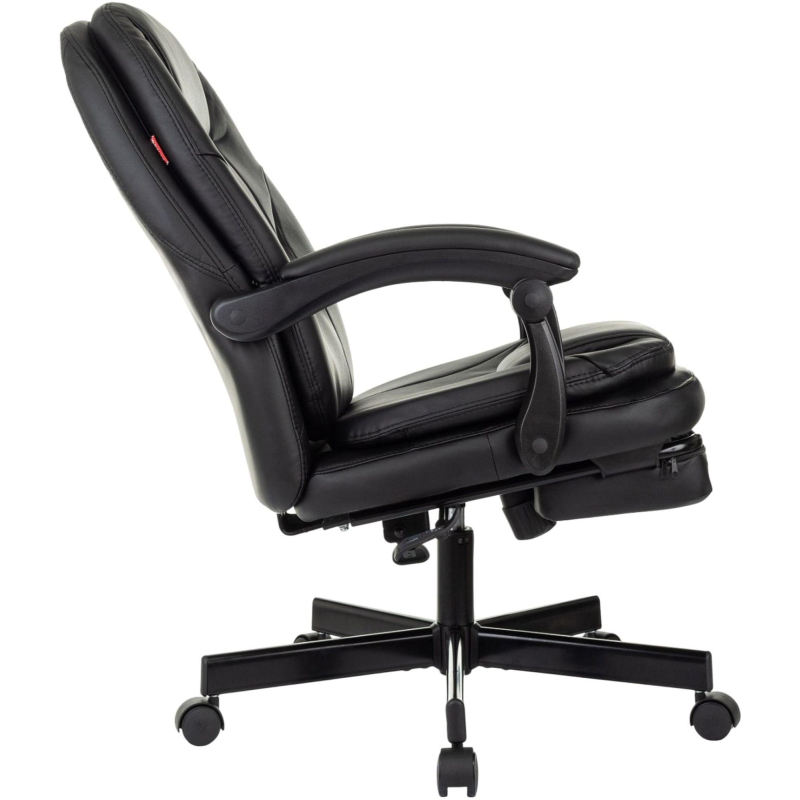 Кресло VB_EChair 668 PU P черный эко. кожа подст. для ног