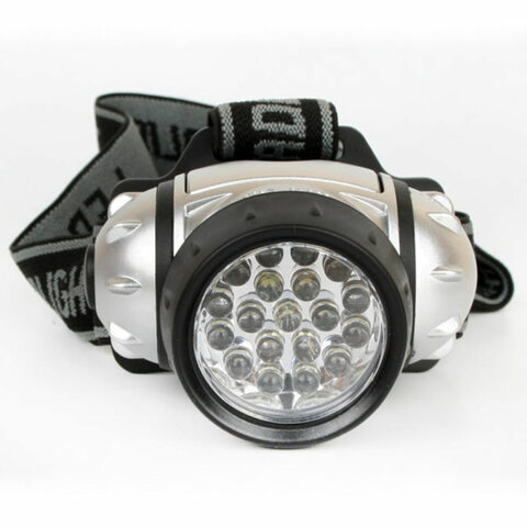 Фонарь налобный ULTRAFLASH 19хLED, 4 режима, питание 3хААА (не в комплекте)