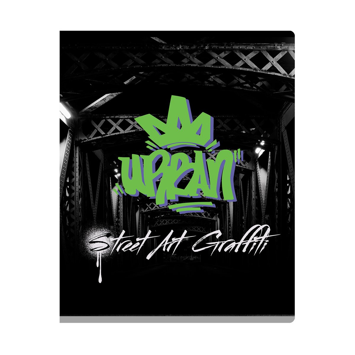 Тетрадь 60л., А5, клетка BG «Urban art», неоновый пантон
