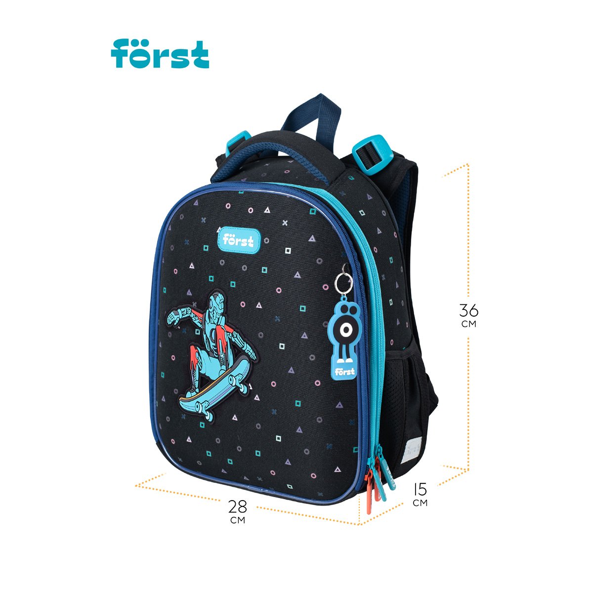 Ранец Först F-Top «Neo skater» 36×28×15 см, 2 отделения, 2 кармана, анатомическая спинка