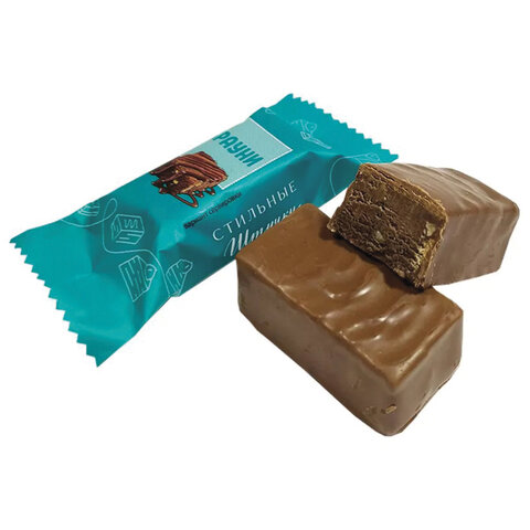 Конфеты глазированные ассорти брауни/сливочная карамель/чизкейк, 3000 г, СТИЛЬНЫЕ ШТУЧКИ