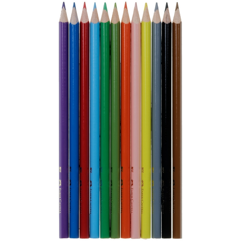 Карандаши цветные Faber-Castell eco 12 цветов трехгранные