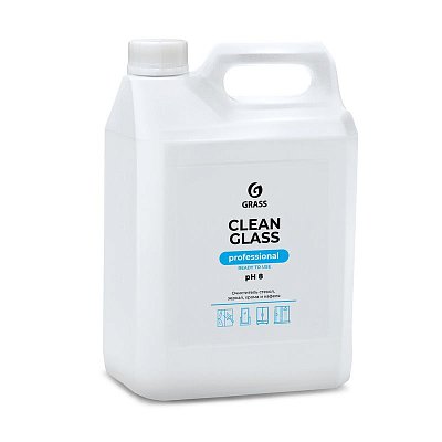 Средство для мытья стекол/зеркал и поверхностей Grass Clean Glass Prof 5 л (готовое к применению средство)