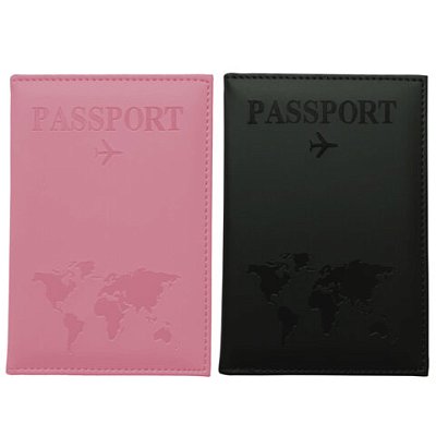 Обложка для паспорта НАБОР 2 штукиэкокожа soft-touchчерная/нежно-розоваяSTAFF238766