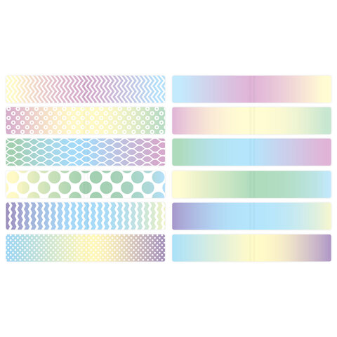 Закладки для книг МАГНИТНЫЕ, «GRADIENT», набор 12 шт., 60×20 мм, BRAUBERG