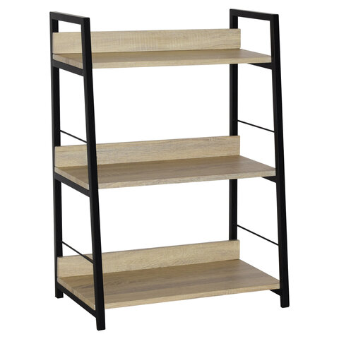 Стеллаж на металлокаркасе BRABIX «LOFT SH-002»600×350х845 ммцвет дуб натуральный641233