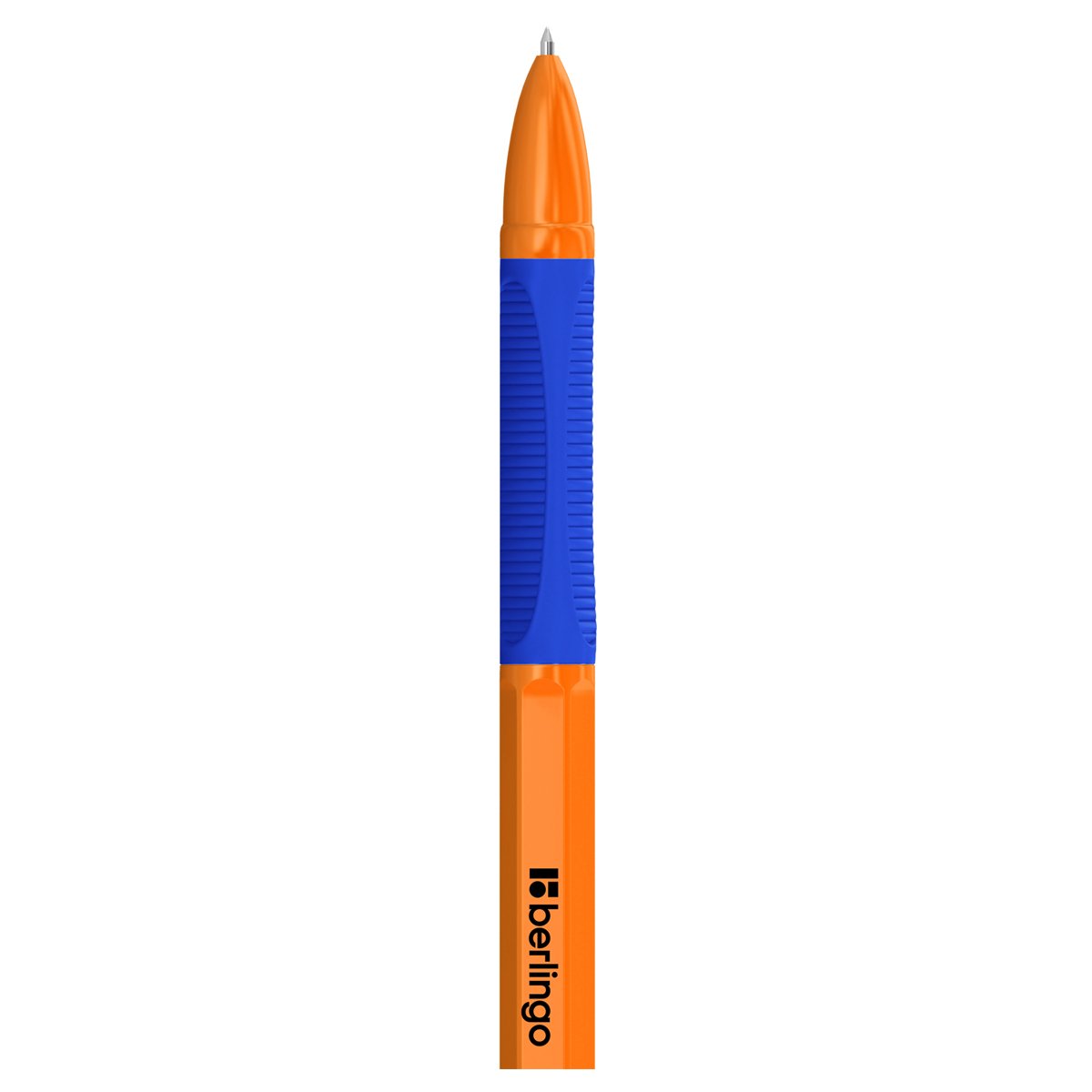 Ручка шариковая Berlingo «Tribase grip orange» синяя, 0.7мм, грип