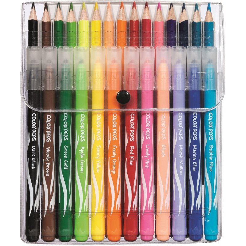 Фломастеры Maped Color'peps 12 цветов + карандаши 15 цветов