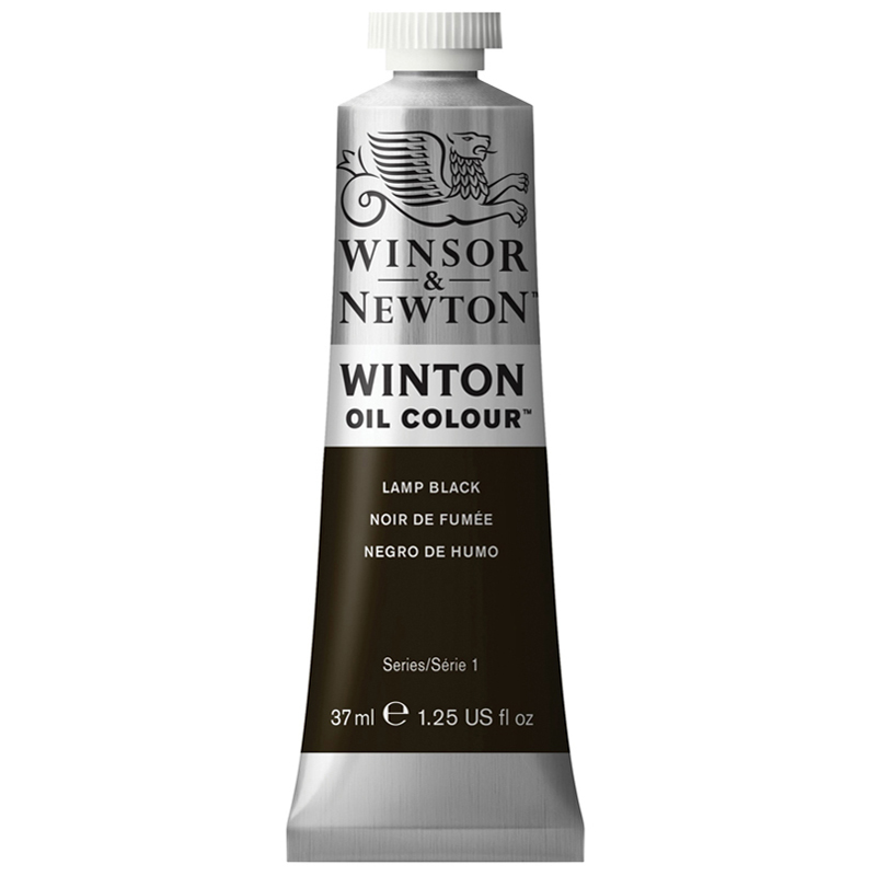 превью Краска масляная художественная Winsor&Newton «Winton», 37мл, туба, сажа газовая