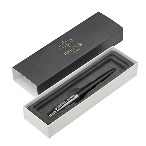 Ручка шариковая Parker Jotter цвет чернил синий цвет корпуса черный (артикул производителя 1953184)