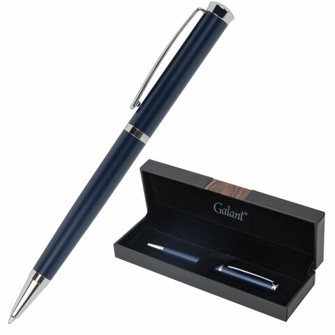 Ручка подарочная шариковая GALANT «Ricardo», корпус темно-синий, детали серебро, узел 0.7 мм, линия письма 0.5 мм, синяя