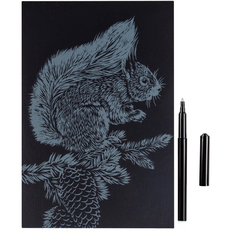 Гравюра Lori Белочка с золотым эффектом 10×15 см