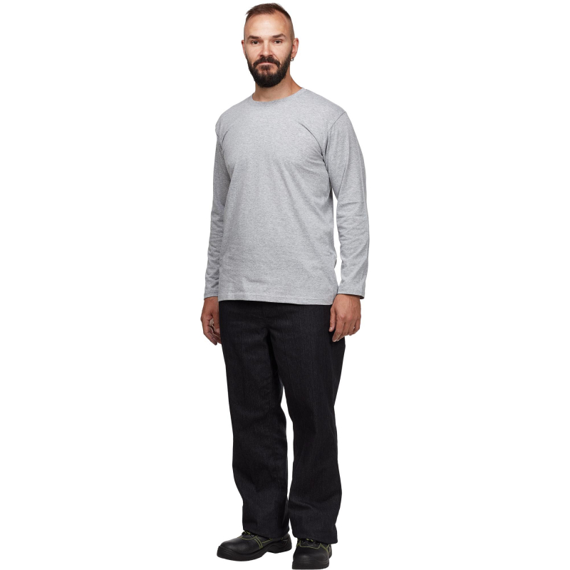 Футболка серая длинный рукав 100% хлопок XL (52-54)