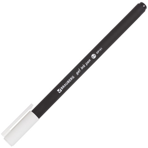 Ручка гелевая BRAUBERG «Matt Gel», ЧЕРНАЯ, корпус soft-touch, узел 0.5 мм, линия 0.35 мм