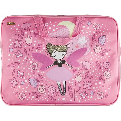 Папка для тетрадей №1School Фея А4 на молнии с ручками, ткань,75мм, ПМД-4-20