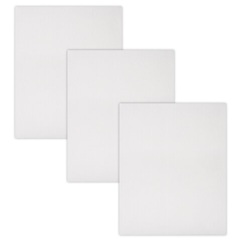 Холсты на подрамнике, набор 3 штуки, BRAUBERG ART BASIC, 40×50 см, 280 г/м2, хлопок, грунт
