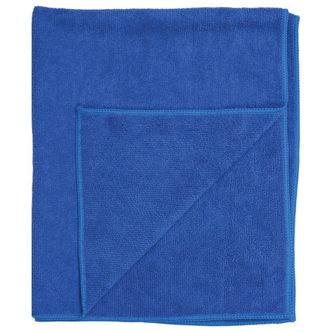 Тряпки для мытья пола, КОМПЛЕКТ 3 шт., микрофибра, 50×60 см, синие, ОФИСМАГ