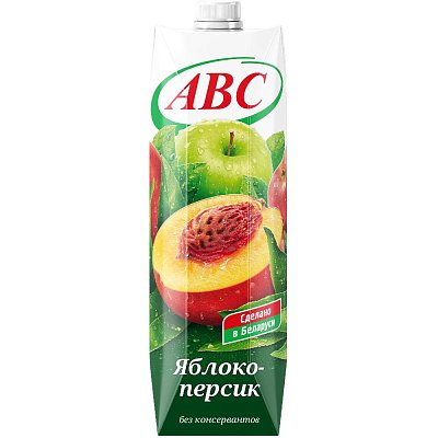 Нектар АВС яблочно-персиковый с мякотью 1 л