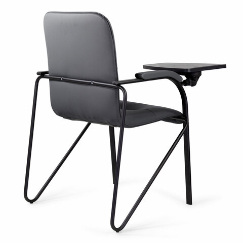 Кресло со столом BRABIX «Samba CF-108 BOX-2», черный каркас, кожзам черный, разобрано