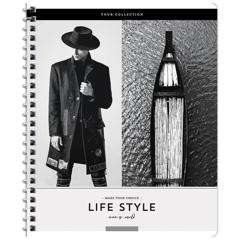 Тетрадь 60л., А5, клетка на гребне ArtSpace «Стиль. Life style», ВД-лак