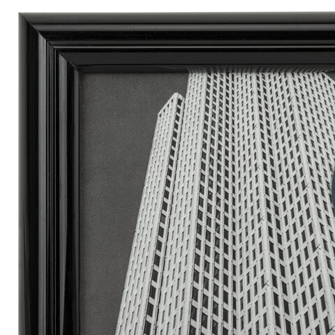 Рамка 10×15 см небьющаяся, багет 14 мм, пластик, BRAUBERG «Original», черная