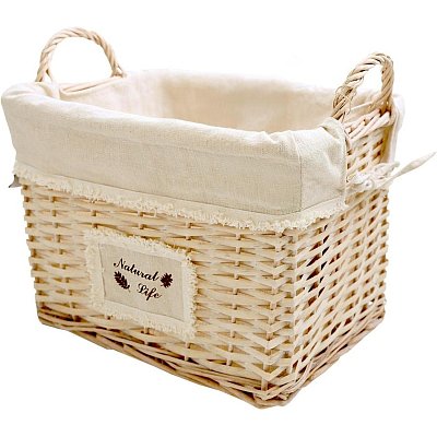 Корзина стеллажная высокая с ручками Natural life, Д360 Ш270 В260, EW-93 M
