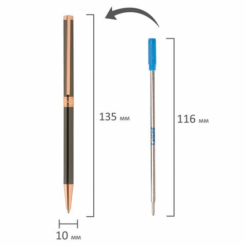 Ручка подарочная шариковая GALANT «ASTRON BRONZE», корпус металлический, детали розовое золото, узел 0.7 мм, синяя