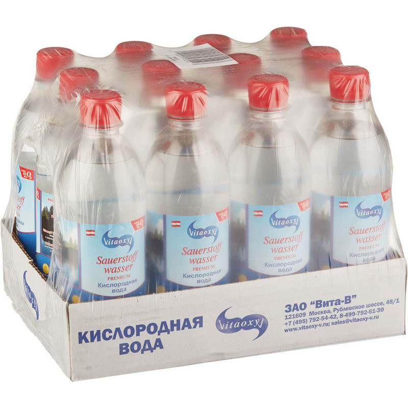 Вода питьевая кислородная VitaOxyV пэт 0.5л негаз.12шт/уп