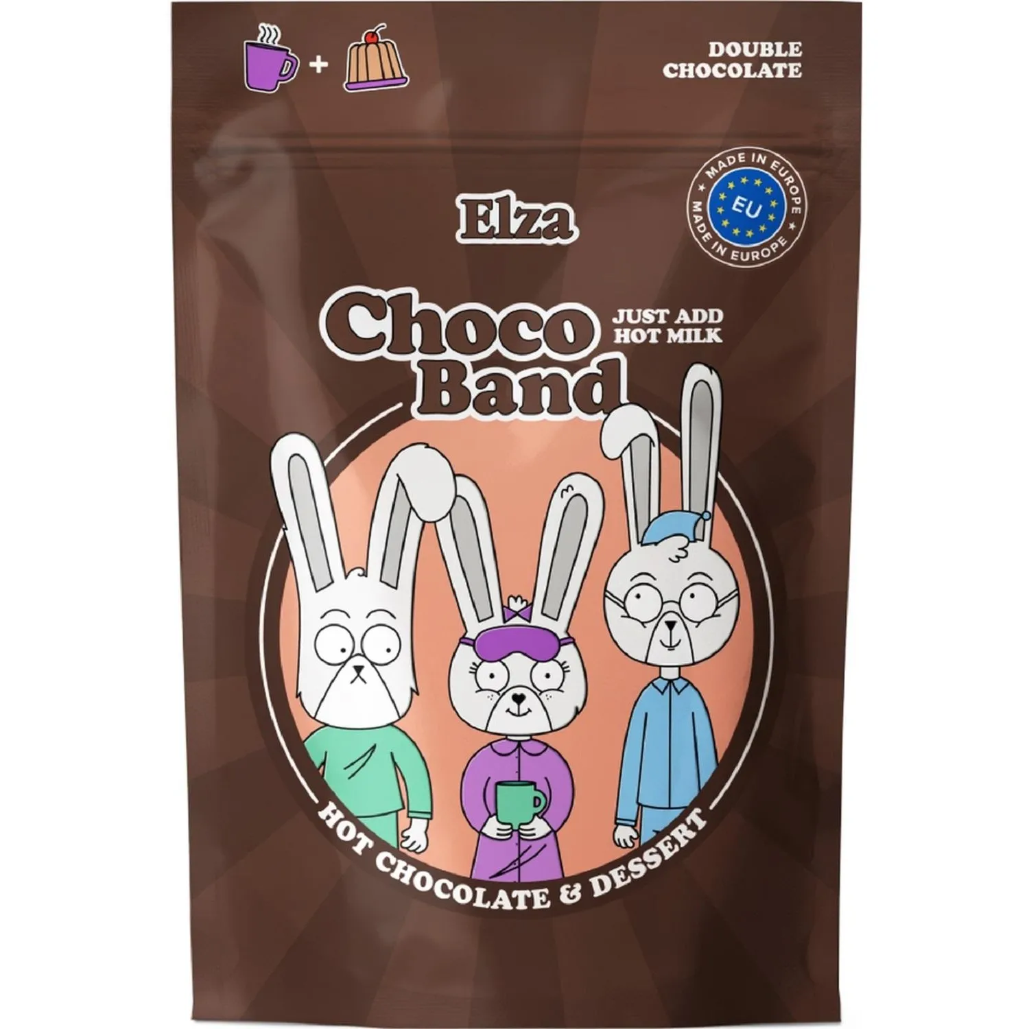 превью Горячий шоколад - пудинг Elza Choco Band Creamy Hot Chocolate 200 г