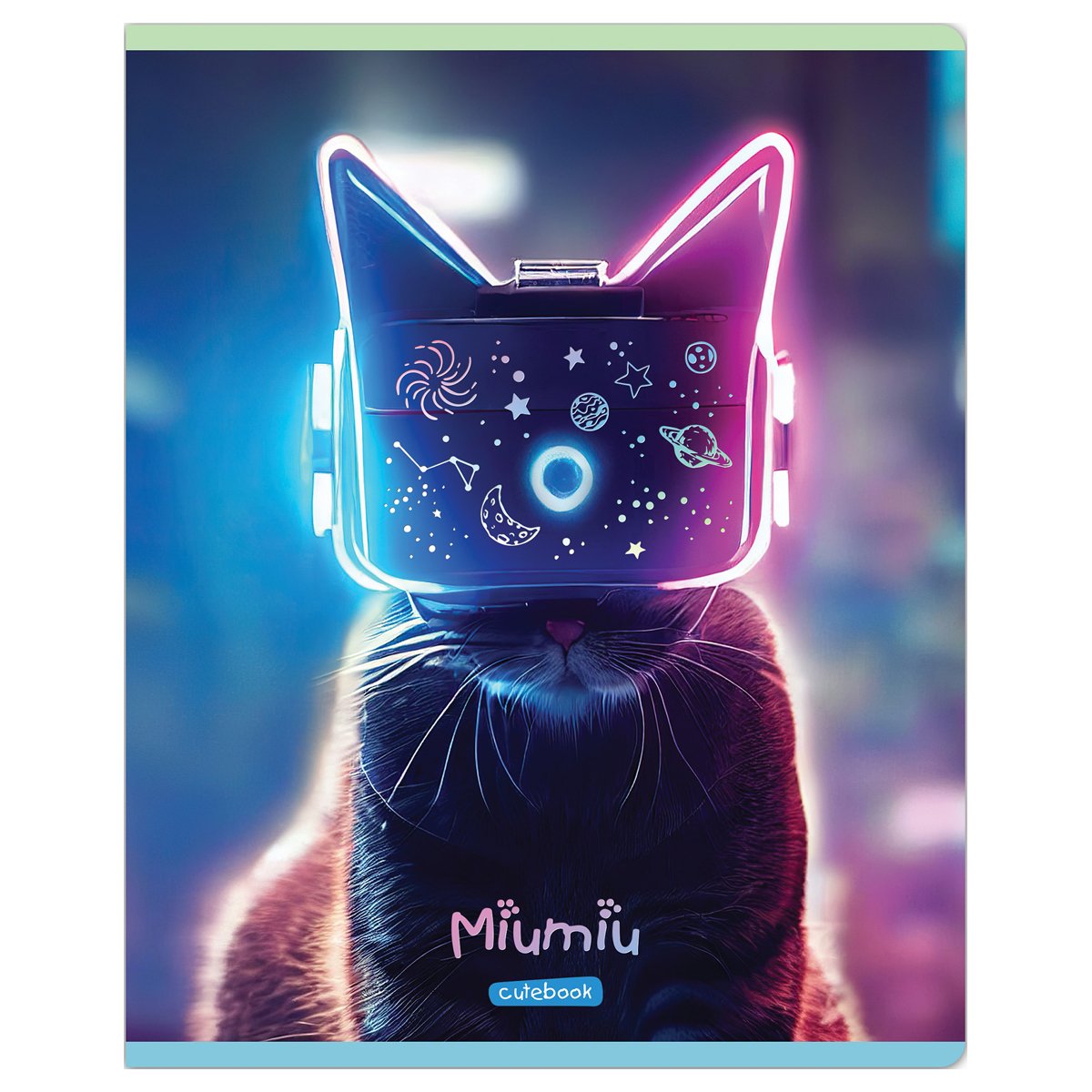 Тетрадь 48л., клетка MESHU «Miumiu», матовая ламинация, тиснение фольгой