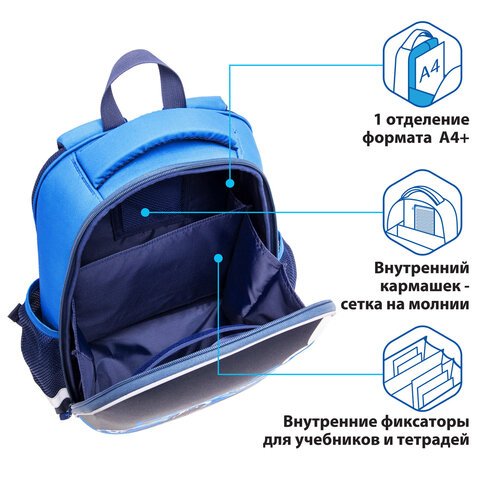 Ранец ПИФАГОР EVA BASIC, 1 отделение, «Rapid engine», 39×30х16 см