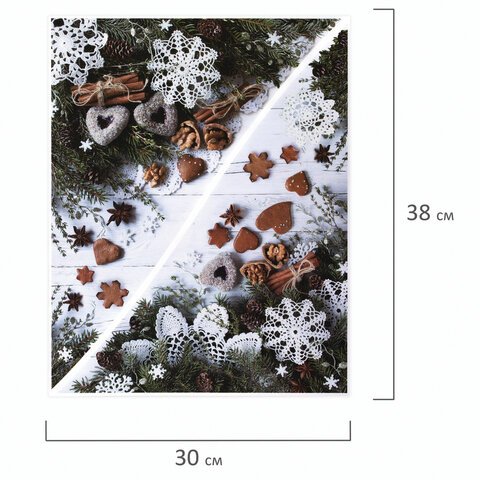 Украшение для окон и стекла ЗОЛОТАЯ СКАЗКА «Новогодняя композиция 1», 30×38 см, ПВХ
