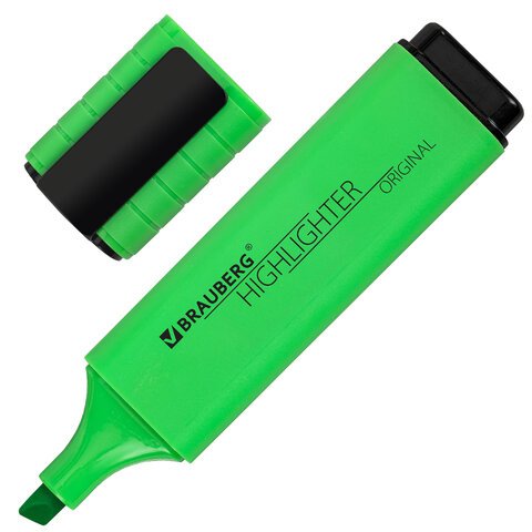 превью Текстовыделитель BRAUBERG «ORIGINAL NEON», ЗЕЛЕНЫЙ, линия письма 1-5 мм