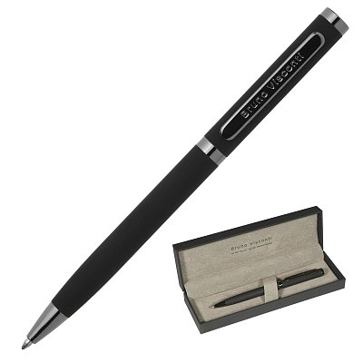 Ручка FIRENZE В SOFT TOUCH ФУТЛЯРЕ 1мм, син корп черный 20-0298/07