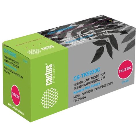превью Картридж совм. Cactus TK-5230C голубой для Kyocera Ecosys M5521cdn/M5521cdw/P5021cdn (2600стр. )