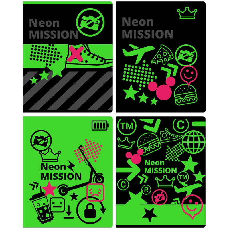 превью Тетрадь 48л., А5, линия BG «Neon Mission», неоновый пантон
