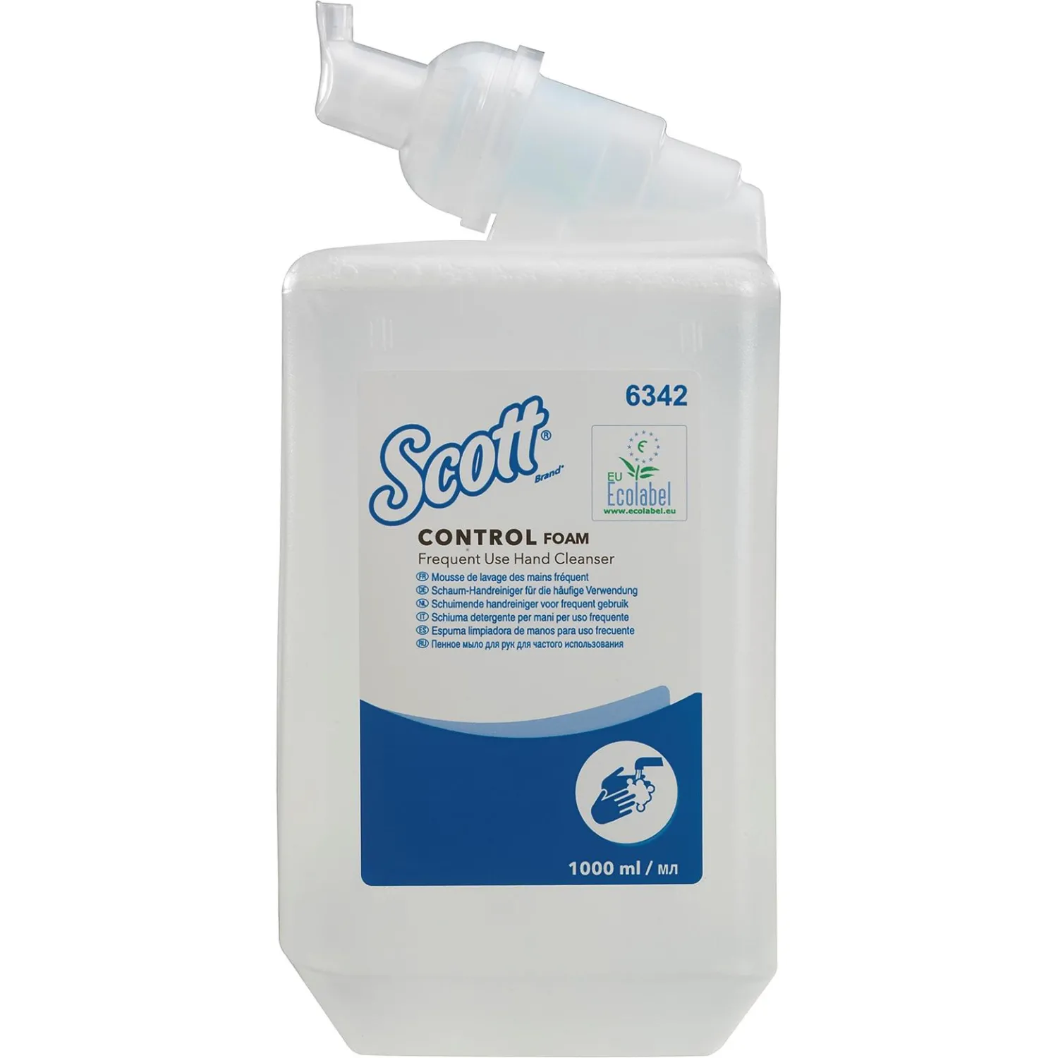 Картридж с жидким мылом-пеной для рук Kimberly-Clark Scott Control 6342 1000 мл (6 штук в упаковке)