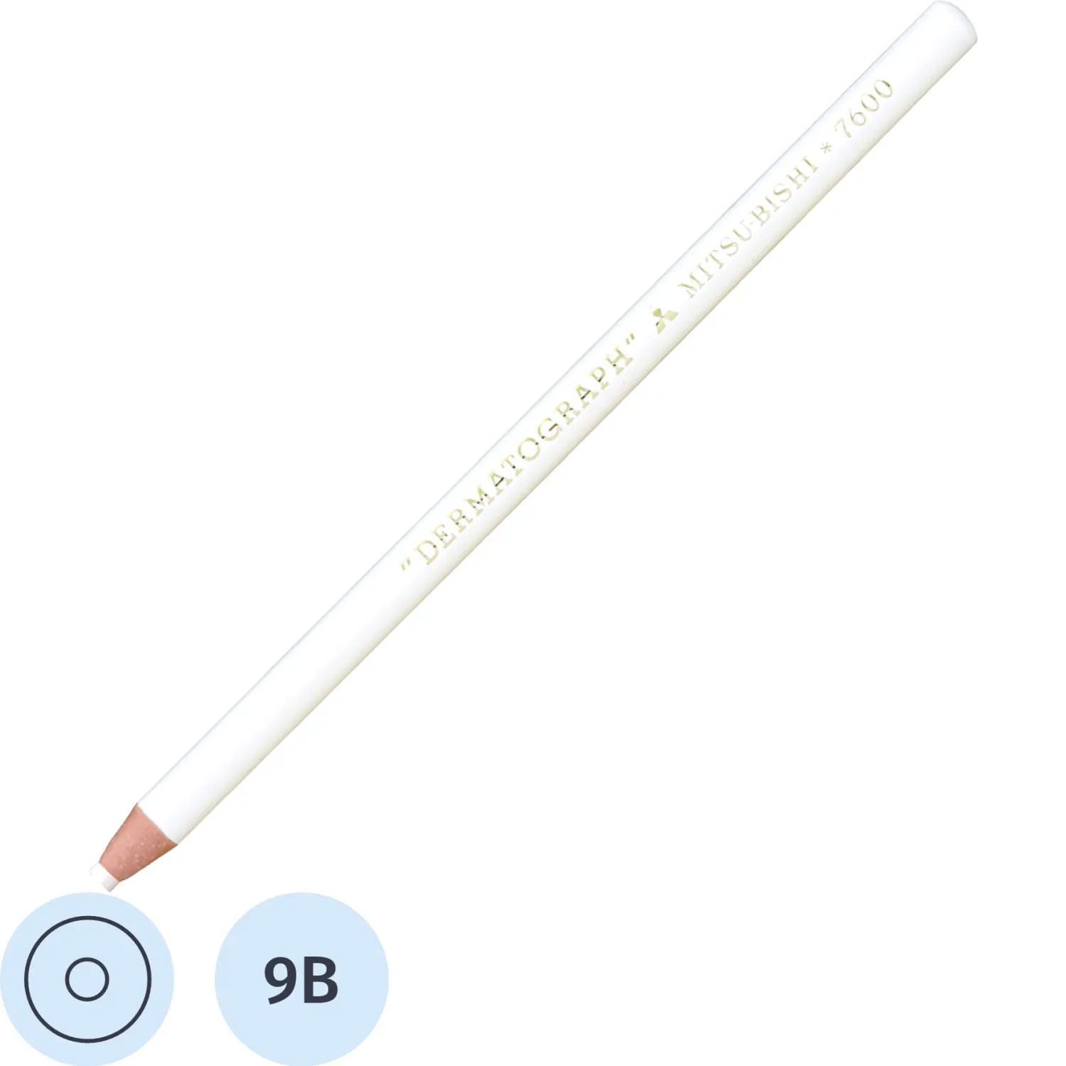 Карандаш восковой Uni Dermatograph P-7600 заточенный круглый