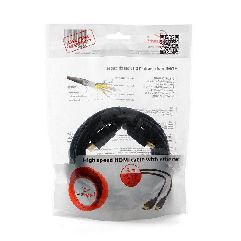 Кабель Cablexpert HDMI - HDMI 3 м v2.0 (CC-HDMI4-10)