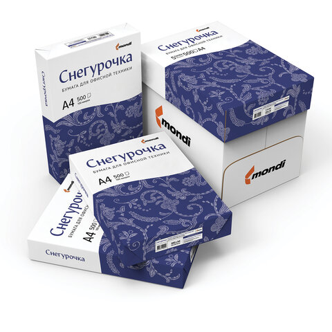 Бумага Снегурочка (A4, 80г/м², белизна 146% CIE, 500 листов)
